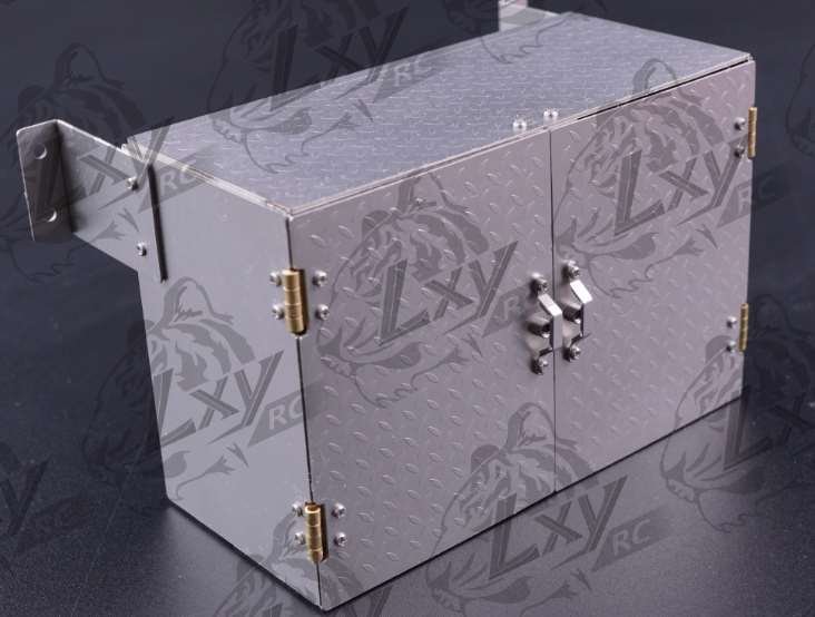Double door checkered plate toolbox LXY-0077