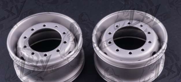 Stainless steel 10 large round hole narrow wheel hub (sandblasting) [pair]