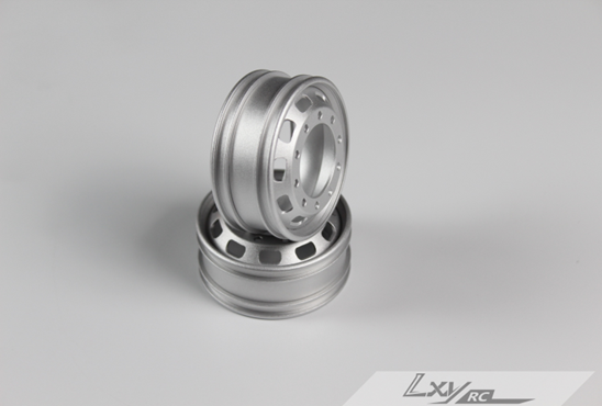 10 square hole aluminum alloy narrow wheel hub sandblasted (pair)